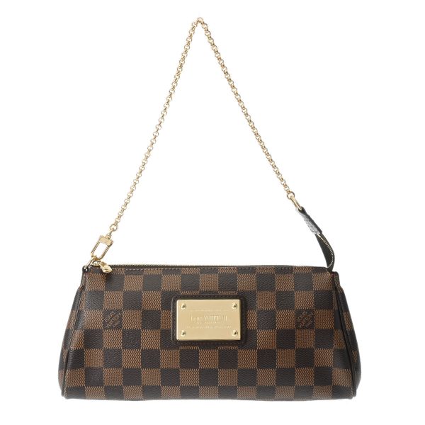 800000123266000 1 Louis Vuitton Damier Eva 2way Shoulder Bag Brown