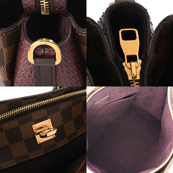 800000123302000 10 c Louis Vuitton Damier Normandy Python Handbag Brown