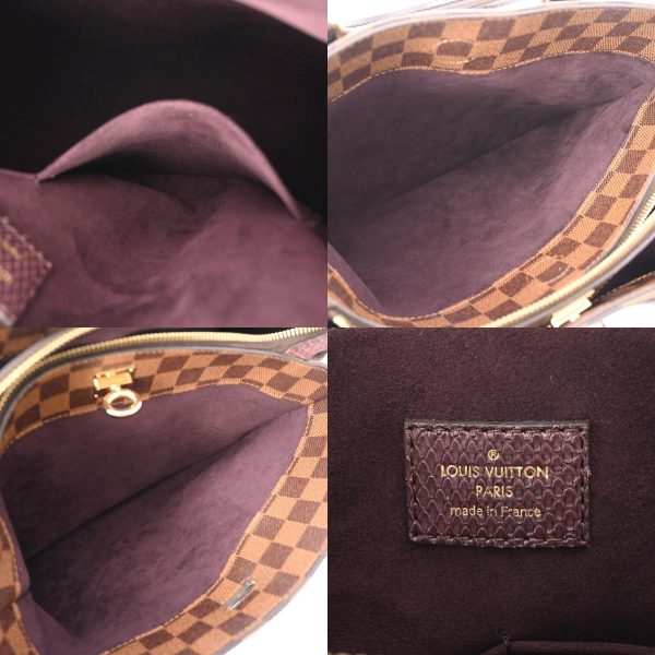 800000123302000 14 c Louis Vuitton Damier Normandy Python Handbag Brown