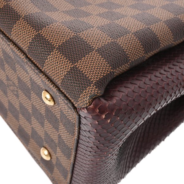 800000123302000 5 Louis Vuitton Damier Normandy Python Handbag Brown