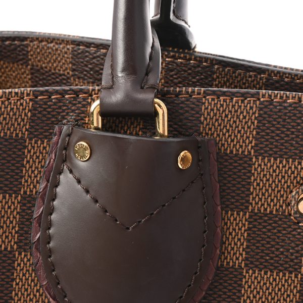 800000123302000 8 Louis Vuitton Damier Normandy Python Handbag Brown