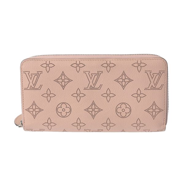 800000123312000 1 Louis Vuitton Mahina Zippy Wallet Leather Long Wallet Pink