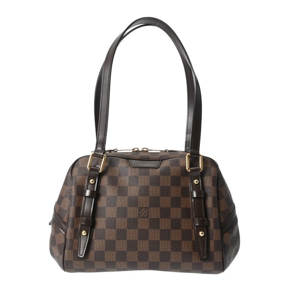 800000123322000 1 Louis Vuitton Damier Rivington Pm Handbag Brown