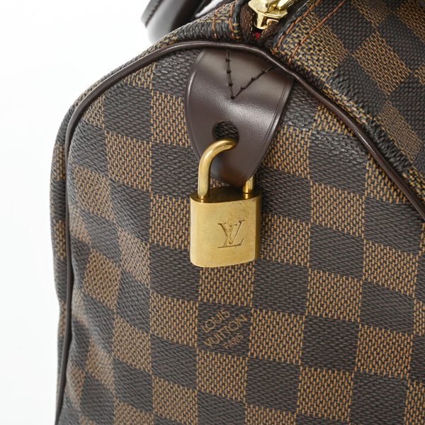 800000123431000 10 Louis Vuitton Speedy 25 Damier Canvas Handbag Brown