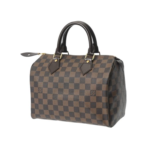 800000123431000 2 Louis Vuitton Speedy 25 Damier Canvas Handbag Brown