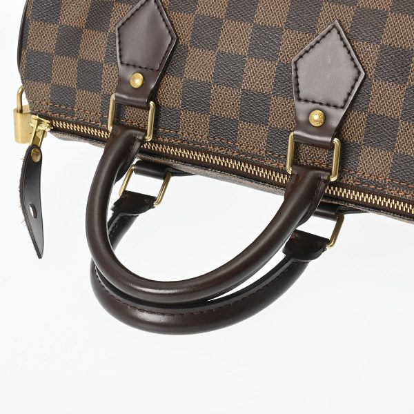 800000123431000 3 Louis Vuitton Speedy 25 Damier Canvas Handbag Brown