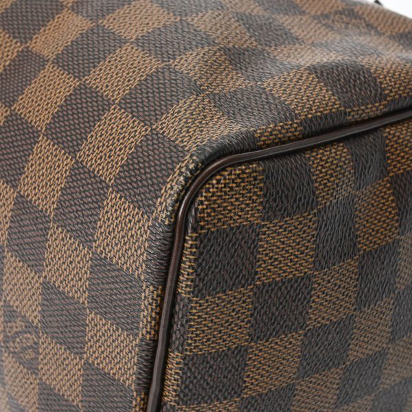 800000123431000 9 Louis Vuitton Speedy 25 Damier Canvas Handbag Brown