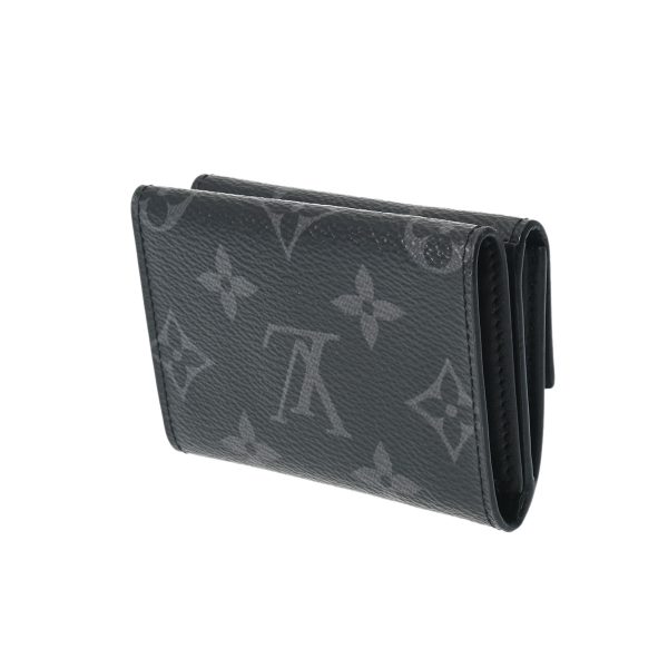 800000123439000 2 Louis Vuitton Monogram Eclipse Discovery Compact Wallet Black