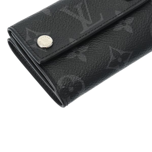 800000123439000 4 Louis Vuitton Monogram Eclipse Discovery Compact Wallet Black