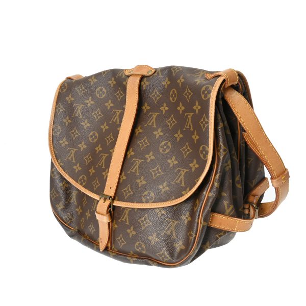 800000123480000 2 Louis Vuitton Saumur 35 Monogram Shoulder Bag Brown