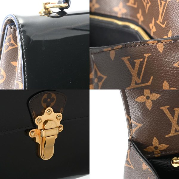 800000123841000 10 c Louis Vuitton Cherry Wood Pm Leather Handbag Black