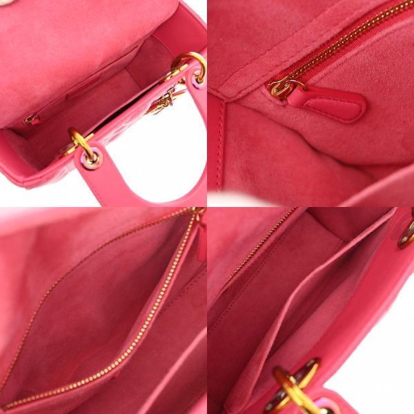 800000123842000 17 c Christian Dior Lady Dior Small Handbag Lambskin Pink