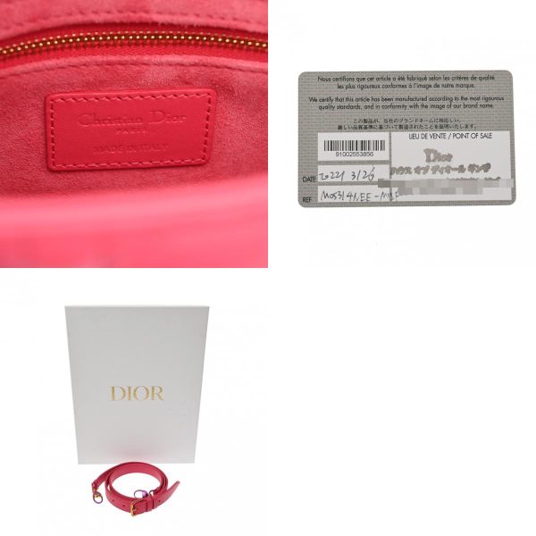 800000123842000 21 c Christian Dior Lady Dior Small Handbag Lambskin Pink