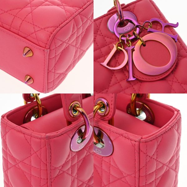 800000123842000 9 c Christian Dior Lady Dior Small Handbag Lambskin Pink