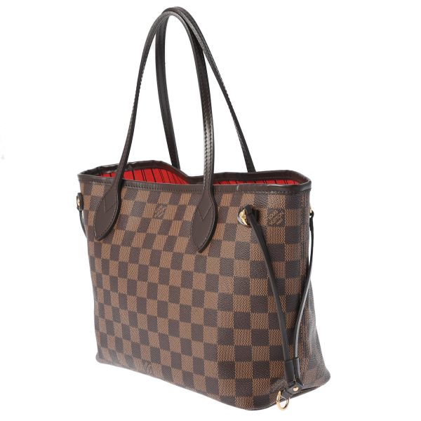 800000123887000 3 Louis Vuitton Damier Neverfull Pm Leather Handbag Brown