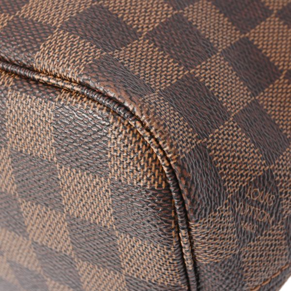 800000123887000 5 Louis Vuitton Damier Neverfull Pm Leather Handbag Brown