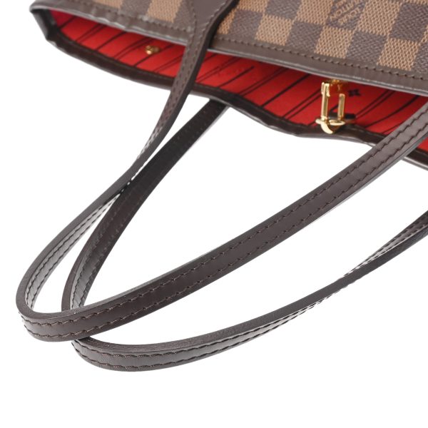 800000123887000 9 Louis Vuitton Damier Neverfull Pm Leather Handbag Brown