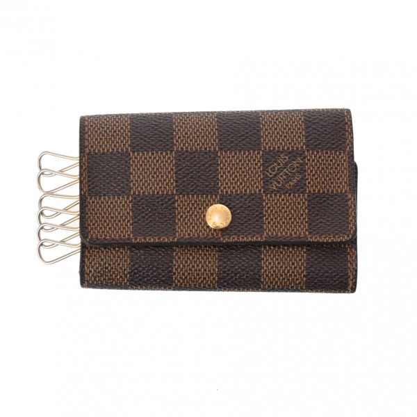 800000123910000 1 Louis Vuitton Damier 6 row Key Case Brown