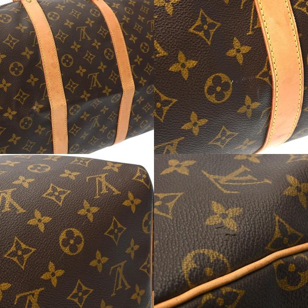 800000123921000 12 c Louis Vuitton Keepall Bandouliere 55 Monogram Boston Bag Brown