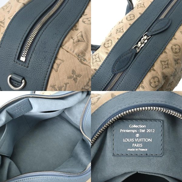 800000123941000 11 c Louis Vuitton Monogram Denim Speedy Round GM Handbag Blue