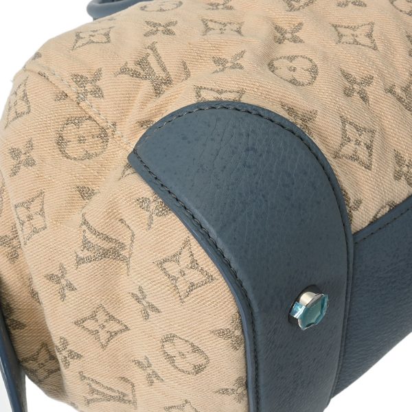 800000123941000 7 Louis Vuitton Monogram Denim Speedy Round GM Handbag Blue