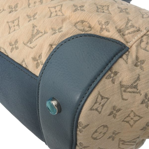 800000123941000 8 Louis Vuitton Monogram Denim Speedy Round GM Handbag Blue