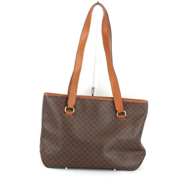 8004240207692t 2 Celine Tote Bag Leather Macadam Pattern Brown