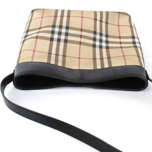 8004240408824t 7 Burberry Nova Check Shoulder Bag Leather Brown