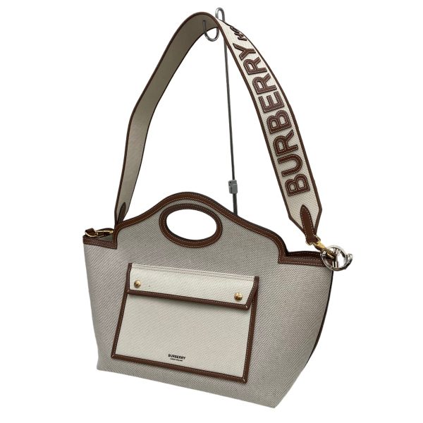 8005001035336 1 Burberry Pocket Small 2way Bag Beige