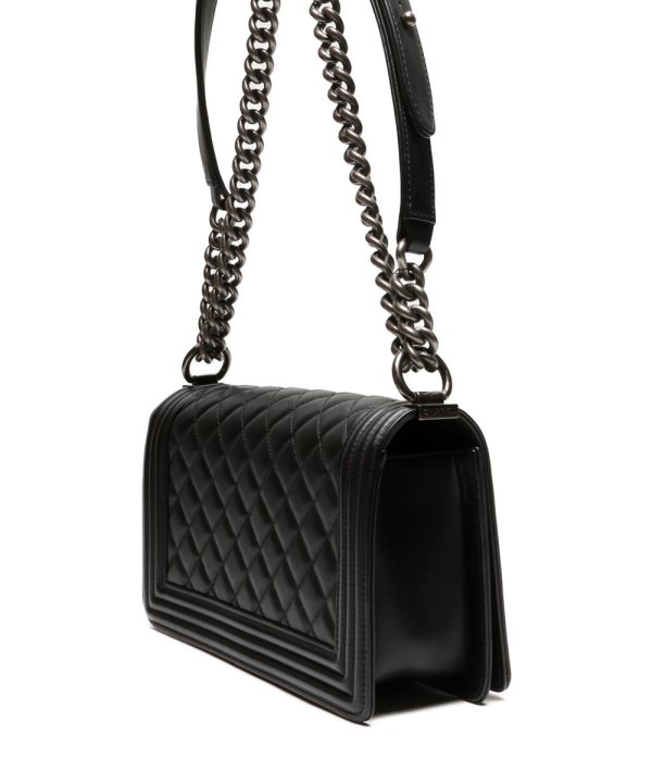 8010110698 2 Chanel Chain Bag Boy Chanel 25 Black