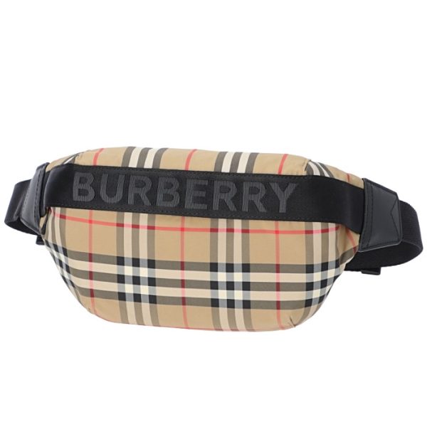 8014715 1 Burberry Medium Vintage Check And Icon Stripe Belt Bag Archive Beige