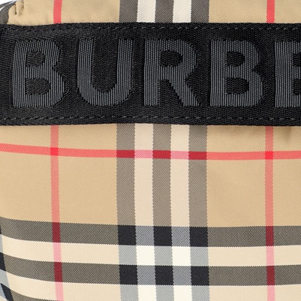 8014715 4 Burberry Medium Vintage Check And Icon Stripe Belt Bag Archive Beige