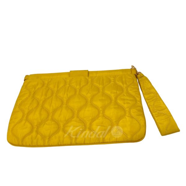 8018001082989 4 Miu Miu Quilted Clutch Bag Yellow