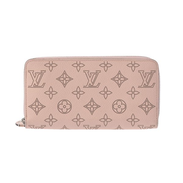 802000157110000 1 Louis Vuitton Mahina Zippy Wallet Leather Long Wallet Beige