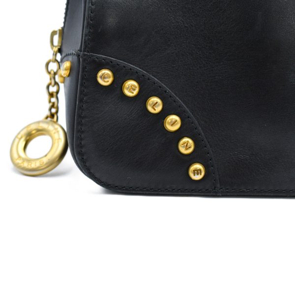 8023f110006 8 CELINE studded handbag black