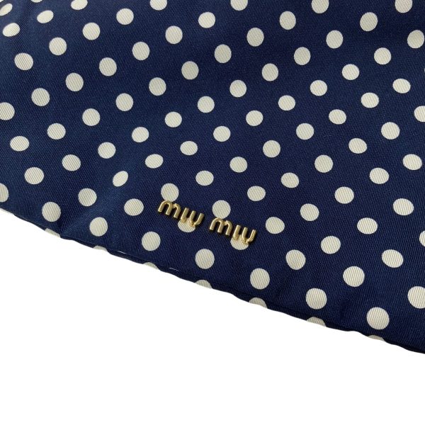 8032000719103 3 Miu Miu Dot Drawstring Bag Navy