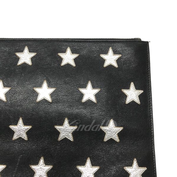 8042000395696 8 Saint Laurent Paris Star Patch Clutch Bag Black