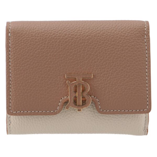 8059623 1 Burberry TB Trifold Mini Wallet Brown