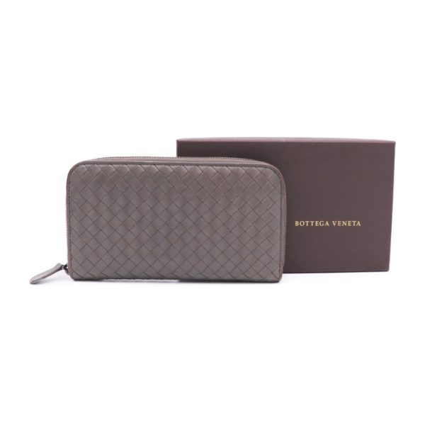 806113002097 8 Bottega Veneta Intrecciato Long Wallet Leather Gray