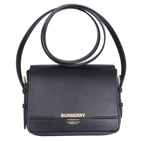 80670351 1 Burberry Grace Leather Shoulder Bag Black