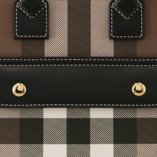 8069661 4 Burberry Mini Freya Check Tote Bag Brown