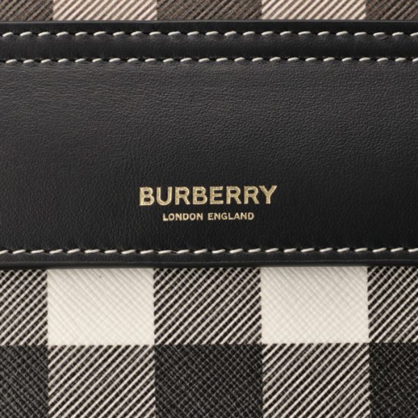 8071386 4 Burberry Mini Pocket Check Shoulder Bag Dark Birch Brown