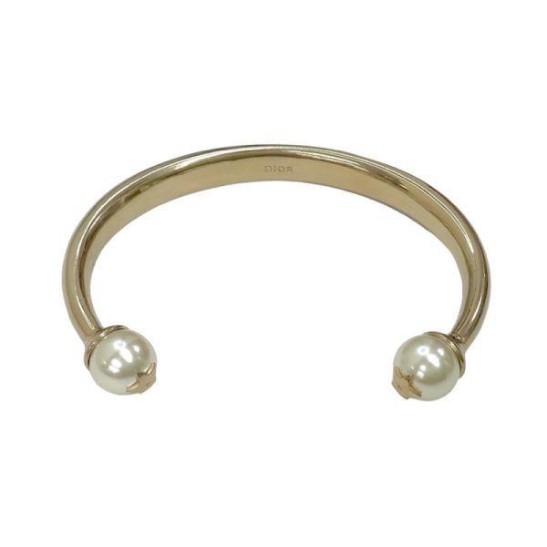 8077 0 Christian Dior Tribales Logo Pearl Star Bracelet Gold