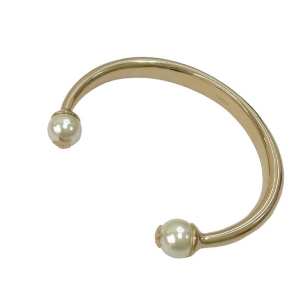 8077 1 Christian Dior Tribales Logo Pearl Star Bracelet Gold