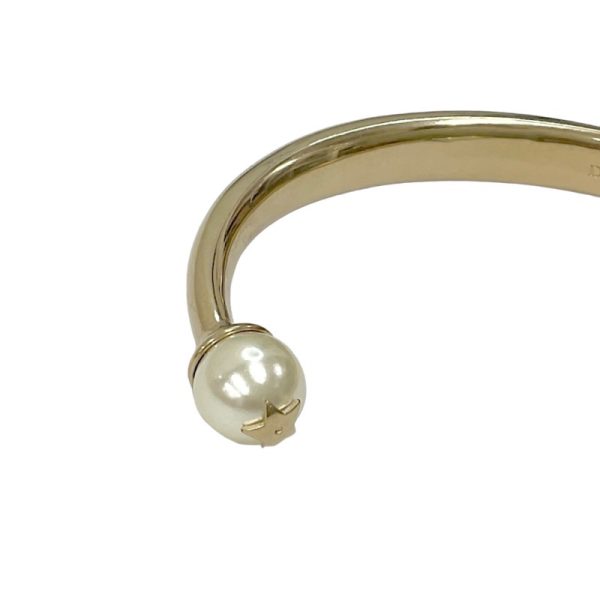 8077 2 Christian Dior Tribales Logo Pearl Star Bracelet Gold