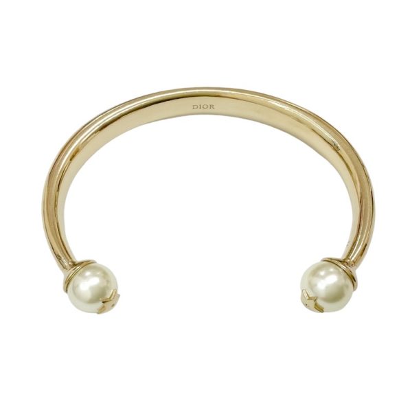 8078 0 Christian Dior Logo Pearl Tribales Bracelet Gold