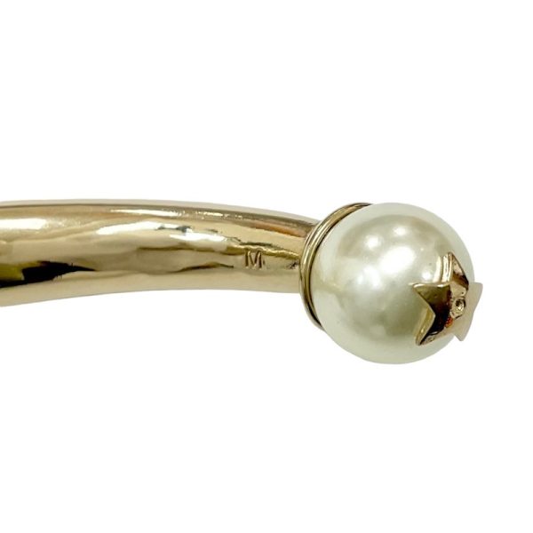 8078 4 Christian Dior Logo Pearl Tribales Bracelet Gold