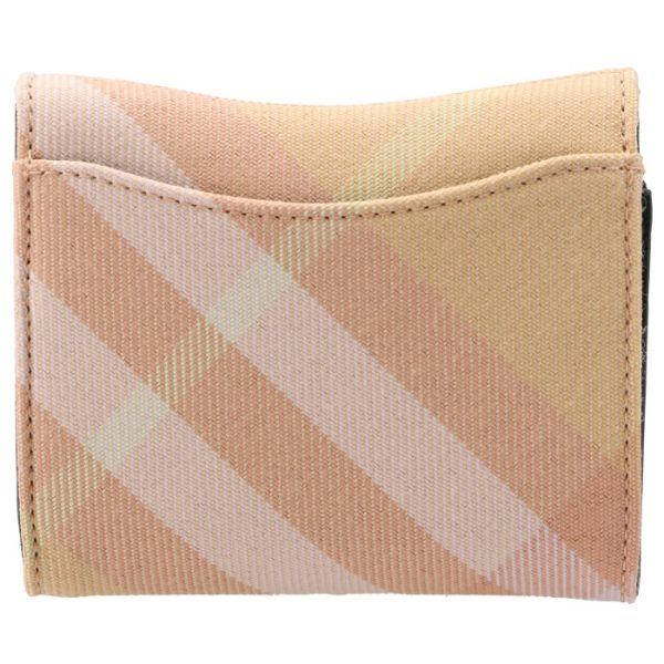 8081785 2 Burberry Rocking Horse Trifold Zipper Check Wallet Brown