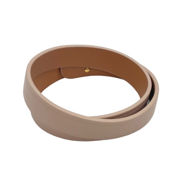 8087 2 Christian Dior 30 Montaigne CD Logo Leather Double Bracelet Pink Gold