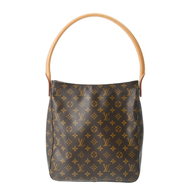 810000116038000 1 Louis Vuitton Monogram Looping Gm Shoulder Bag Brown